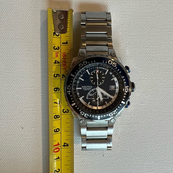 Nautica Men's N15519G Eclipse Chronograph Stainless Steel Watch in original box - Picture 7 of 9